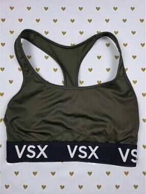 Victorias Secret VSX Green Sports Bra SMALL Bralette Bra Top Tank